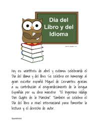 Contenidos socioculturales leyenda de san jorge. Spanish Language Day Dia Del Idioma Y Del Libro By Spanishland