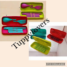 Tupperware cutlery sendok garpu alat makan plastik murah originalrp37.500: Tupperware Cutlery Set Shopee Malaysia