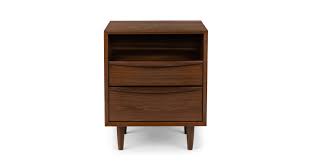 Your current browser isn't compatible with soundcloud. Black Walnut Wood Nightstand W 2 Drawers Lenia Article
