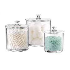 Creative bath baja jar sale $31.49. Chtc 3 Pcs Bathroom Storage Jars Bathroom Jars Vanity Organizer Beauty Jar Canister Jar For Cotton Balls Swabs Makeup Jars Sponges Bath Salts Cosmetic Buy Online In Bahamas At Bahamas Desertcart Com Productid