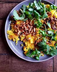 Alison Roman S Buttered Turmeric Rice W Crushed Almonds Herbs Vegetarian Recipes Harvest Recipes Curry Chicken Recipes