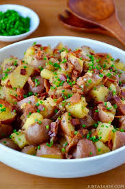 This is potato salad after all! Potato Salad With Warm Bacon Dressing Just A Taste
