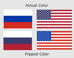 Maybe you would like to learn more about one of these? American And Russian Flags With Their Shades Of Blue And Red Flipped Vexillology