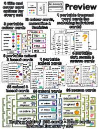 Ultimate French Word Wall Collection 1 Portable Individual Vocabulary Cards Vocabulary Cards French Words Words