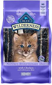 Blue Buffalo Wilderness High Protein Grain Free Natural Kitten Dry Cat Food Chicken 5 Lb