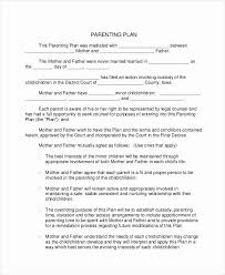 Sample Parallel Parenting Plan New Free 6 Parenting Plan Examples Samples In Pdf Parenting Plan Parallel Parenting How To Plan