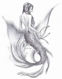 Black And White Mermaid Black White Mermaid Sketch Black Mermaid Mermaid Sketch Mermaid