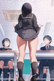 Rule 34 - Black Hair Both Sexes In Same Situation Classroom Exhibitionism  Flashing Looking At Pussy School Uniform Sole Female Umidariku Underwear  Down | 8843133