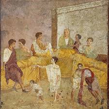 The ultimate roman dinner party. Historical Honeybee Articles Beekeeping History Residents Of Ancient Pompeii Enjoyed Their Honey Breakfast Jentaculum Was Traditionally Bread With Honey A Ricotta Like Cheese And Olives Image A Fresco Of A Dinner