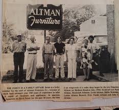 Altman Furniture Company. News clipping from Eleanor Carpenter's scrapbook. 
