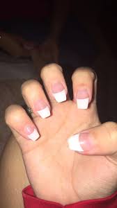 Coffin Nails With French Tip French Manicure Nails Short Coffin