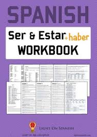 spanish verbs ser estar and haber workbook