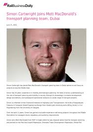 Simon Cartwright joins Mott MacDonald’s transport planning team, Dubai