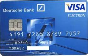 Enjoy the convenience of cashless shopping. Bank Card Deutsche Bank Deutsche Bank Pbc S A Poland Col Pl Ve 0061