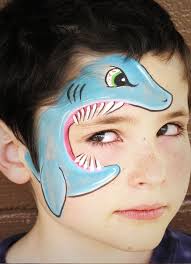 Kinderschminken Jungen Motive Hai Auge Kinder Schminken Kinderschminken Bemalte Gesichter
