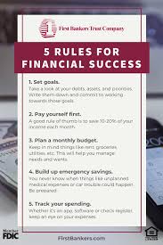 5 Rules For Financial Success In 2020 Financial Success Financial Tips Investment Services
