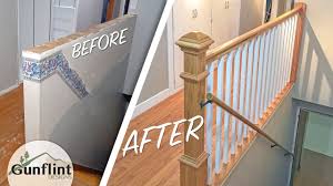 That might be screwed into the rail from behind or the rail is simply nailed to it. Installing A Staircase Guard Railing Hardwood Floor Patching Diy Homeowner Problem Solving Youtube