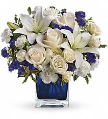 Maybe you would like to learn more about one of these? Sapphire Skies Bouquet Tev25 3 Vase Arrangement In Elkton Md Fair Hill Florist
