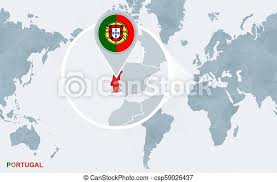 Quanto mais escura a cor, mais alto o valor. Mapa Centrado Portugal Ampliado Mundo America Azul Mapa Illustration Centrado Abstratos Portugal Ampliado Canstock