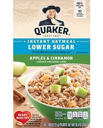 Low salt low sugar nutrition and calories porridge oats quaker reviews vegetarian. Lower Sugar Instant Oatmeal Apples Cinnamon Quaker Oats