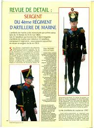 1er régiment d'artillerie de la marine. Sergent Du 4eme Regiment D Artillerie De Marine Tradition 129 Page 46 Napoleonic Wars Century Uniforms Napoleon