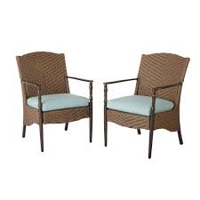 Home Decorators Collection Bolingbrook Stationary Wicker Outdoor Patio Dining Chairs 2 Pack D13106 D The Home Depot In 2020 Patio Dining Chairs Outdoor Dining Chairs Patio Chairs