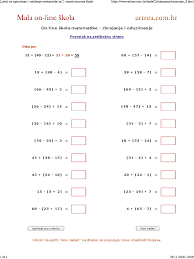 L3istici Za Ispisivanje I Vjezbanje Matematike Za 2 Razred Osnovne Skole