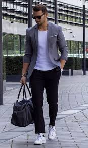Black And White Business Attire Men 