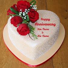 Maybe you would like to learn more about one of these? Write Name On Birthday Cake Happy Anniversary Cakes Anniversary Cake Designs 1st Anniversary Cake