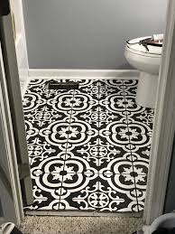 Black And White Ceramic Floor Tile Black And White Ceramic Tile Floor I Did In My Master Bathroom Vintage Bathroom Tile Patterned Bathroom Tiles Bathroom Floor Tiles