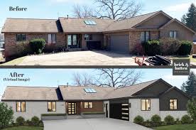 A brick exterior adds value and beauty to a new house, but it can also bring some unexpected problems. Masculine Modern Painted Brick House Ranch House Exterior Brick Exterior House