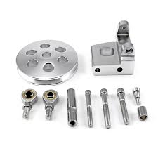 I think i would consider some custom made brackets for mounting to exisiting bolts on the block. Car Truck Parts Engines Components Belts Pulleys Brackets