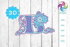 Download 3d Multilayer Floral Chevron Letter B Graphic By Sintegra Creative Fabrica In 2020 Chevron Letter Multi Layering Flower Logo Design PSD Mockup Templates