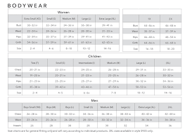 Capezio Size Chart