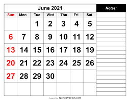 All of these calendars are designed to print on standard sheets of 8 1/2 x 11 paper. Free June 2021 Printable Calendar