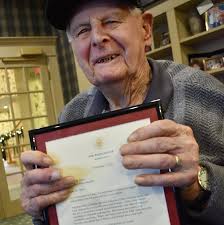 Somerset centenarian recalls experience at Battle of the Bulge
