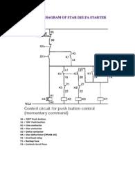 Star delta starters consist of a power circuit and control circuit. Typical Circuit Diagram Of Star Delta Starter Relay Equipment