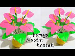 Bunga dari sedotan minuman, bunga dari sedotan plastik, membuat bunga dari sedotan, drinking straw flower craft, drinking. Bunga Plastik Kresek Hiasan Ruang Tamu Youtube Bunga Kertas Diy Bunga Kerajinan Natal