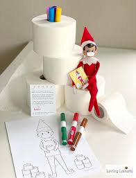 30 free printable elf on the shelf coloring pages the busy elf coloring sheet: Quarantine Elf Printable Coloring Page And Elf Face Masks