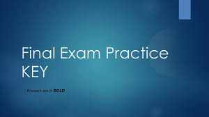 Define the following terms, giving an example of each: Final Exam Practice Key Answers Are In Bold Ppt Download