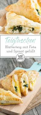 Blatterteigtaschen Mit Spinat Und Feta Backen Macht Glucklich Rezept Fingerfood Rezepte Snacks Fur Party
