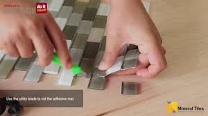 Maybe you would like to learn more about one of these? Diy Peel Stick Glass Tile Backsplash Kit Youtube