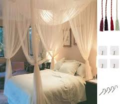 Shop our canopy bed frame selection from the world's finest dealers on 1stdibs. Amazon Com Mosquito Net For Double Bed By Comtelek Four Corner Post Elegant Mosquito Net Bed Canopy Set Stick Hoo Bed Canopy Girls Bed Canopy Canopy Bed Diy