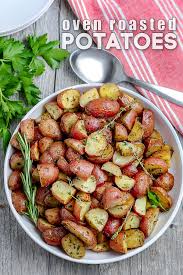 You want the flesh of the potato to be soft, not hard and crunchy, and the heat from the oven takes that long to penetrate fully into the potato, to cook it. Oven Roasted Potatoes Mom On Timeout