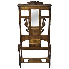 Antique hall trees & stands. Antique Carved Griffin Oak Jacobean Renaissance Hall Tree Coat Umbrella Stand At 1stdibs