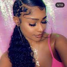 Side Part Ponytail W Rubberband Method Rubber Band Hairstyles Hair Styles Natural Hair Styles