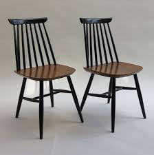 For Sale Pair Of Black Walnut Dining Chairs 1950s Walnut Dining Chairs Dining Chairs Chair