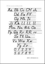 Spanish Chart Manuscript Letters Aa Zz Dn Style Font