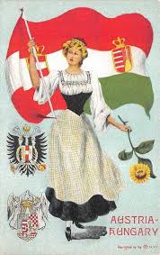 This is the nationwide flag. Austria Hungary Flag Woman Patriotic Postcard C 1905 Ungarn Osterreich Kriegerin