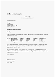 Order Letter Sample And Order Confirmation Letter Sample
